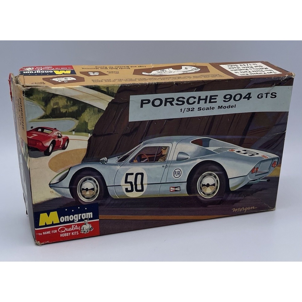 Monogram 1:32 Porsche 904GTS Vintage Model Car Kit #PC99-100 1964 Open Complete